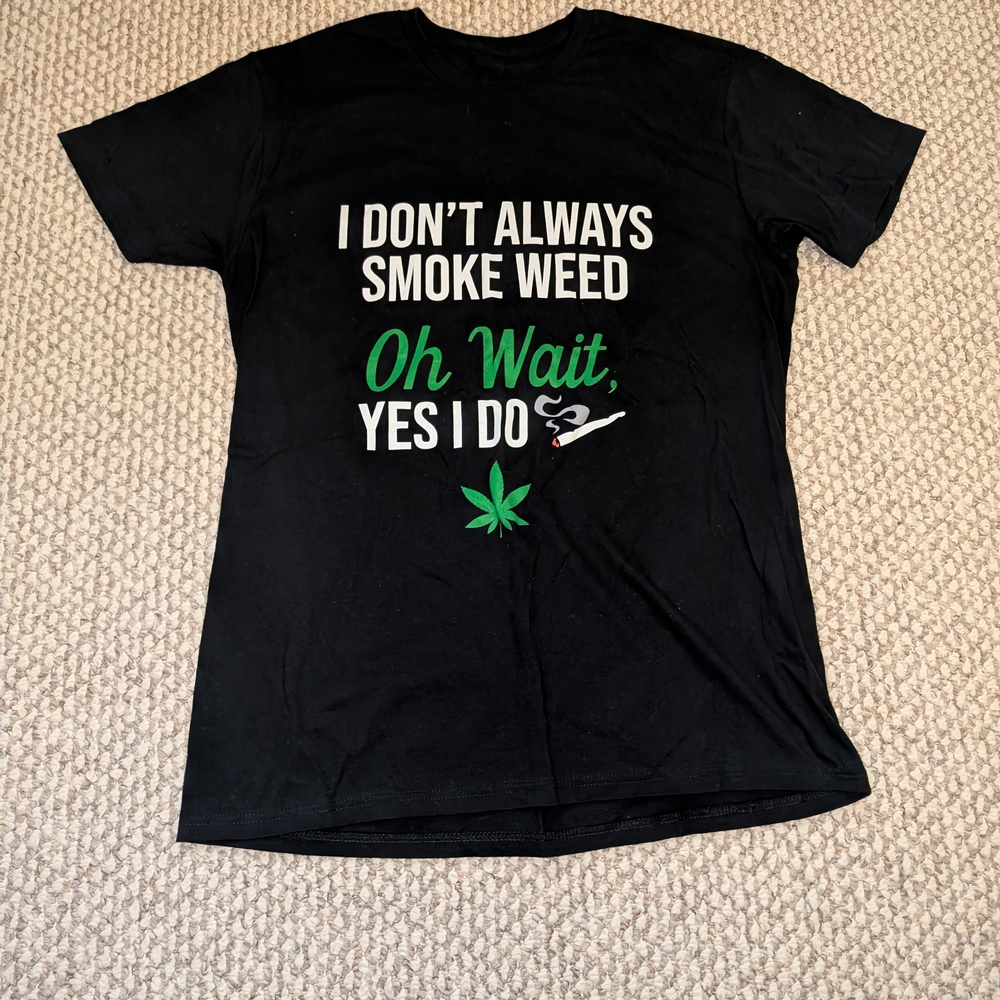 Gildan Black Graphic Tee with Green Accents